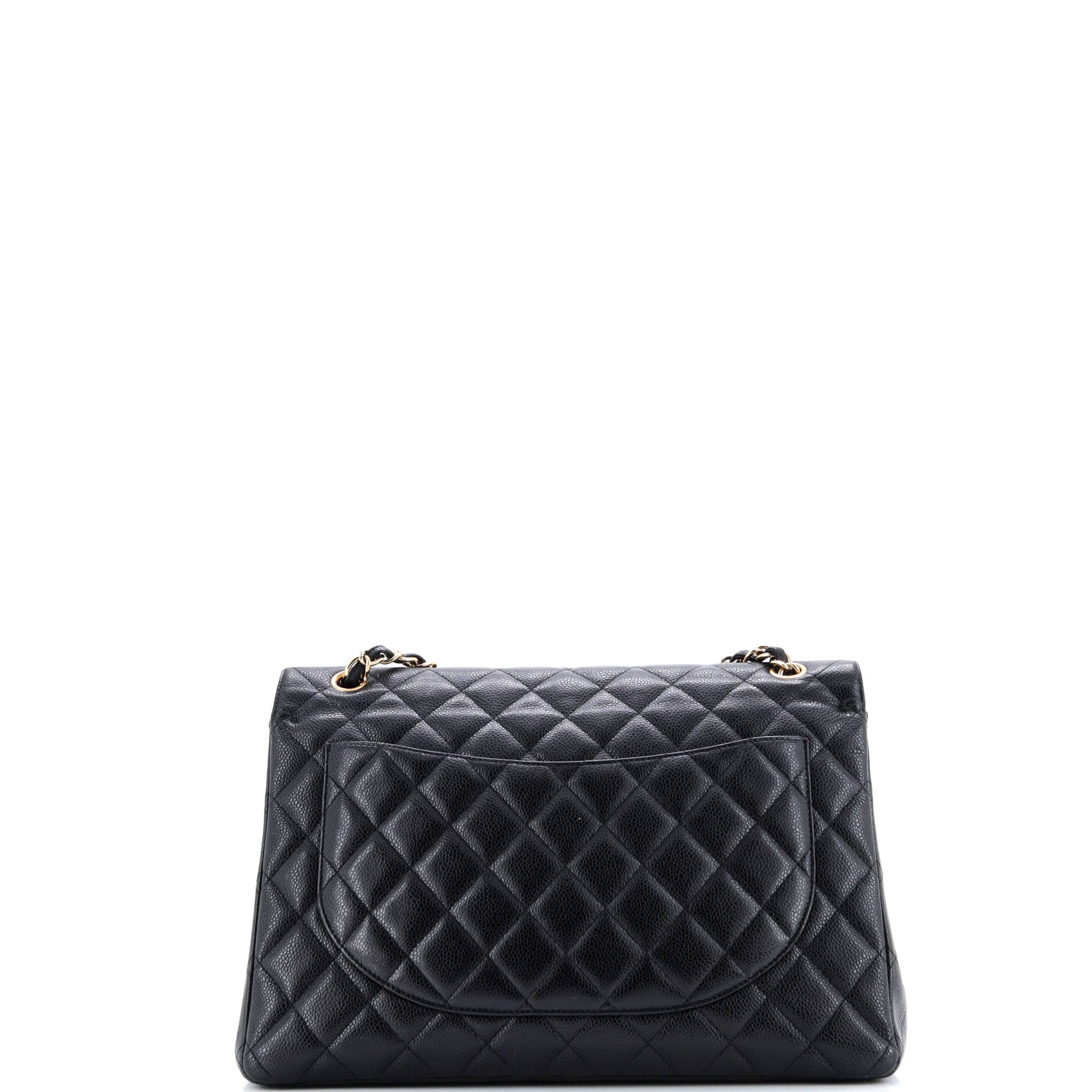 Vintage Classic Double Flap Bag Quilted Caviar Jumbo