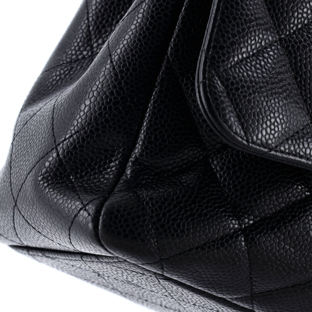 Vintage Classic Double Flap Bag Quilted Caviar Jumbo