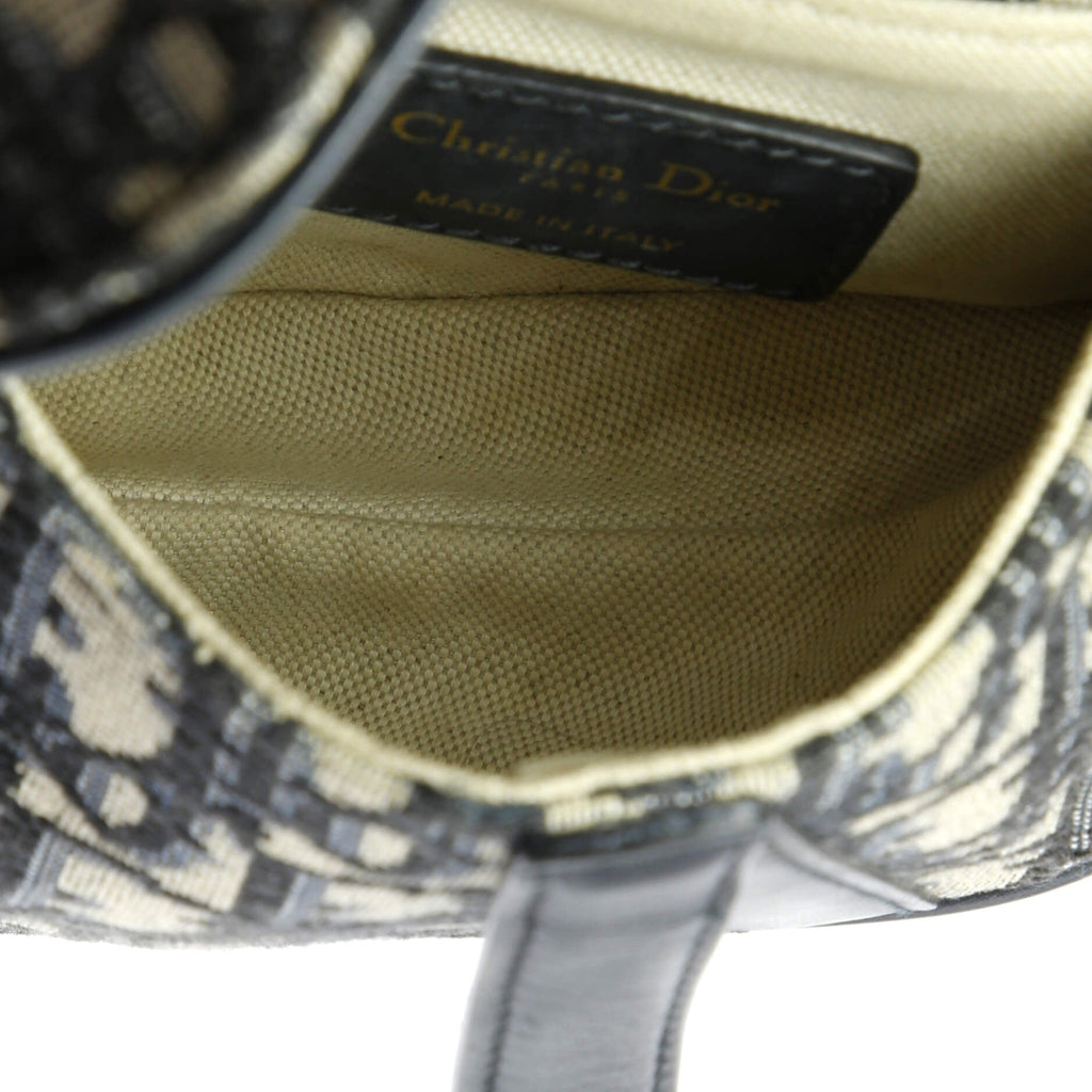 Saddle Handbag with Strap Oblique Canvas Mini