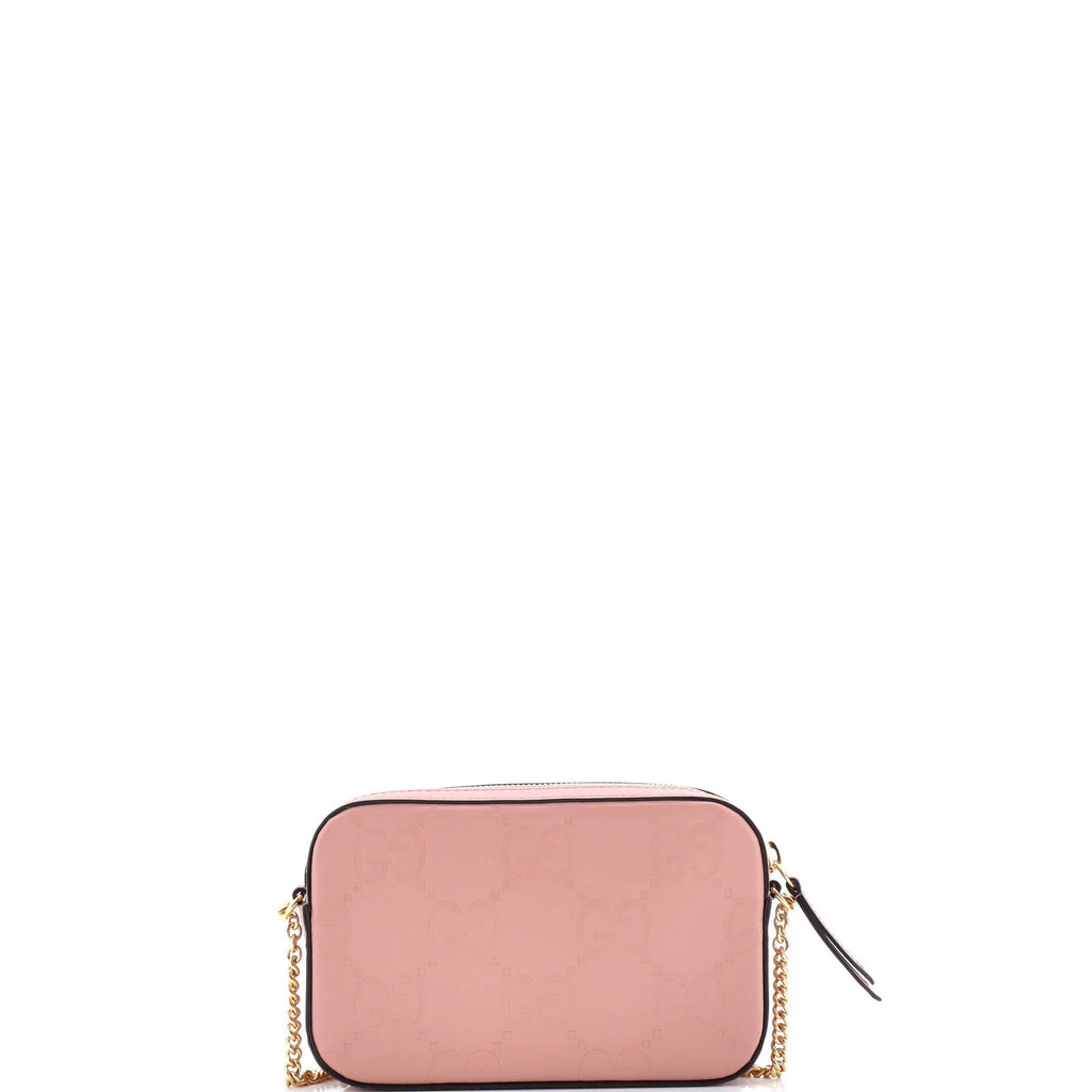 Front Pocket Chain Shoulder Bag Jumbo GG Embossed Leather Super Mini