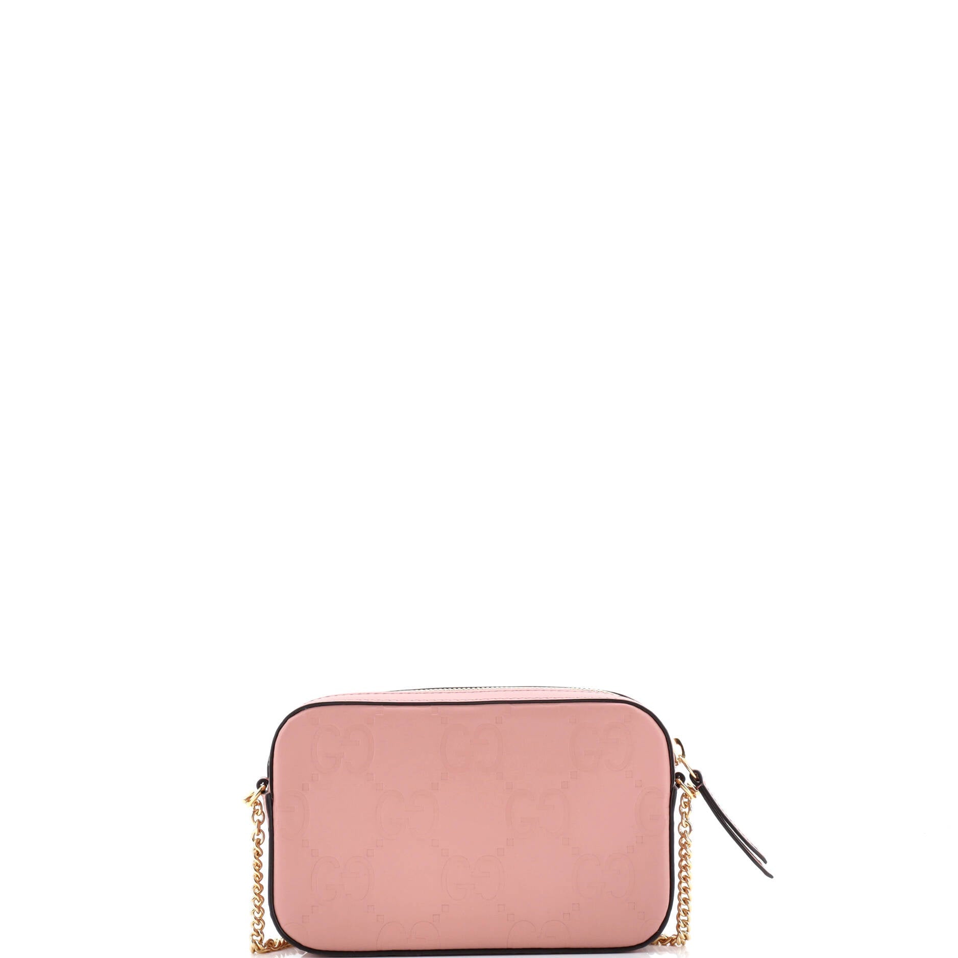 Front Pocket Chain Shoulder Bag Jumbo GG Embossed Leather Super Mini