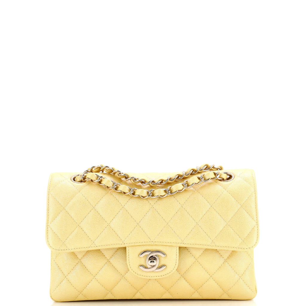 Classic Double Flap Bag Quilted Iridescent Caviar Small