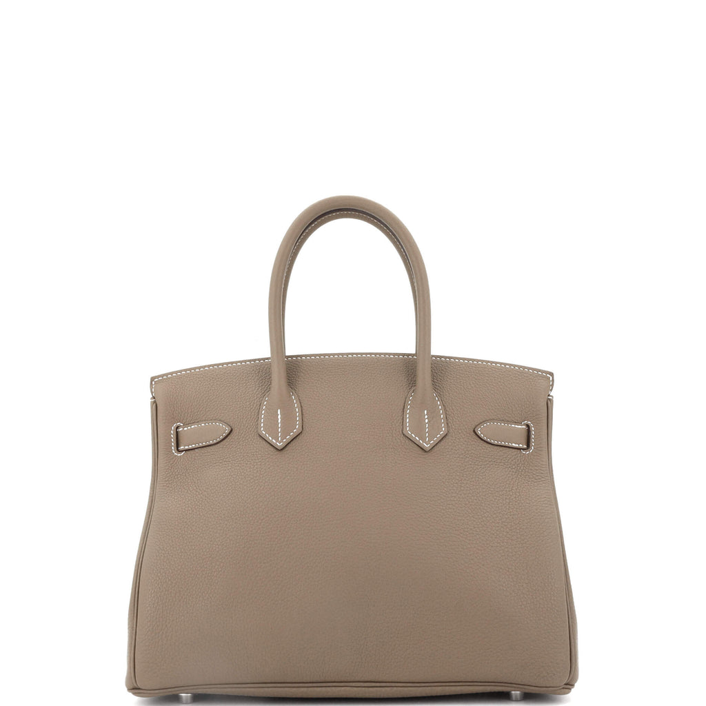 Birkin Handbag Grey Togo with Palladium Hardware 30