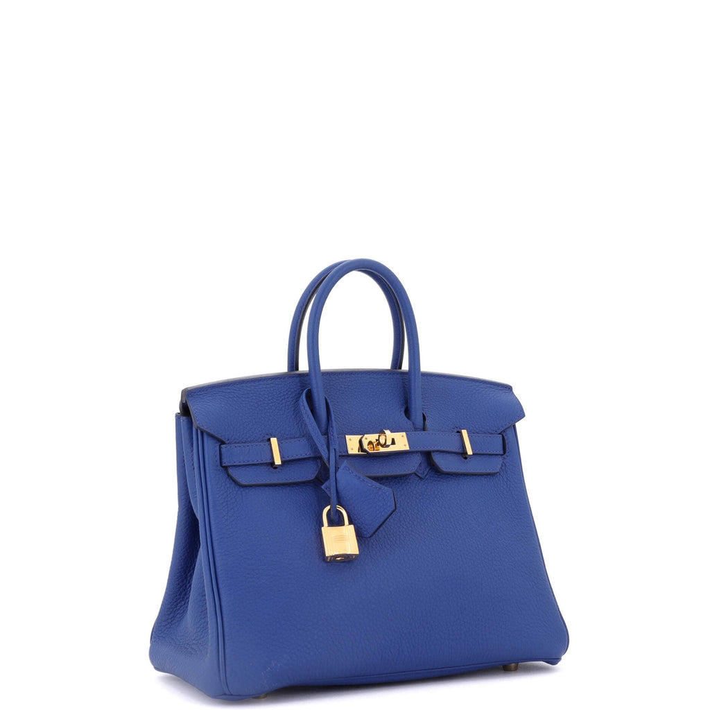 Birkin Handbag Bleu Royal Togo with Gold Hardware 25