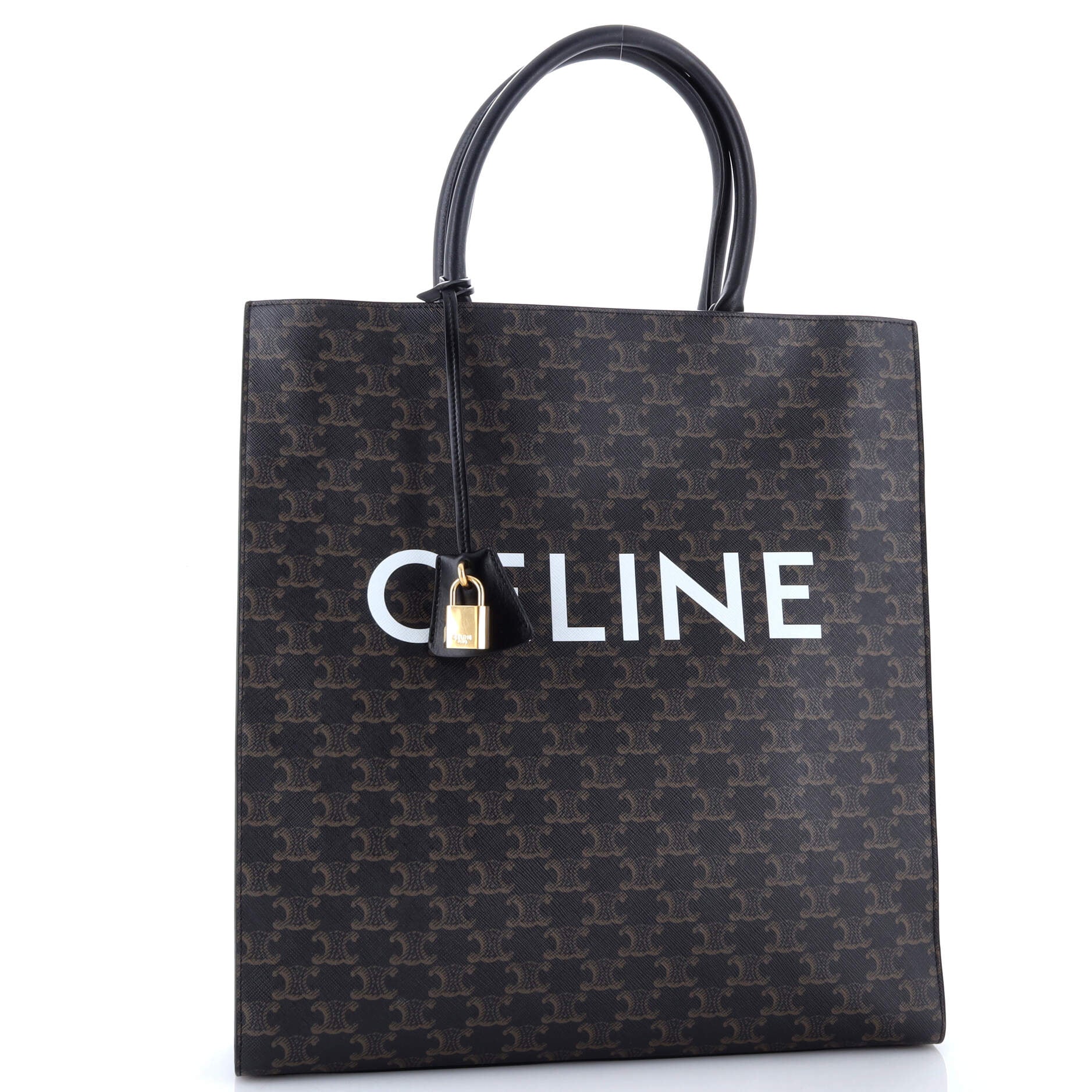 Vertical Cabas Tote Triomphe Coated Canvas Large