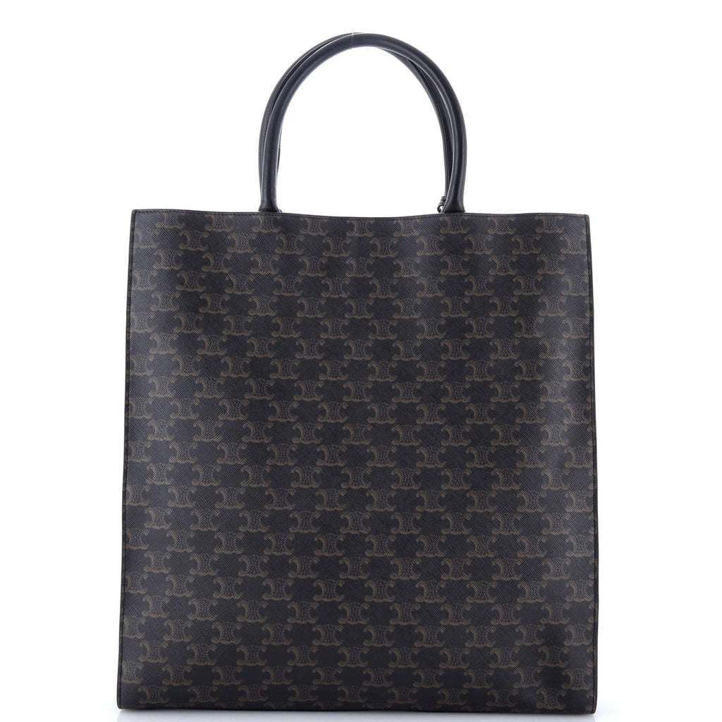Vertical Cabas Tote Triomphe Coated Canvas Large