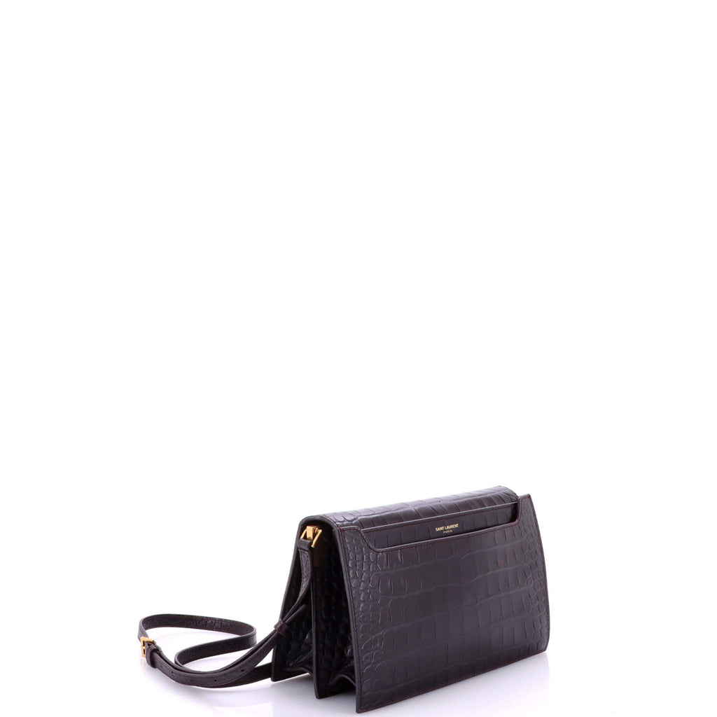 Catherine Crossbody Bag Crocodile Embossed Leather