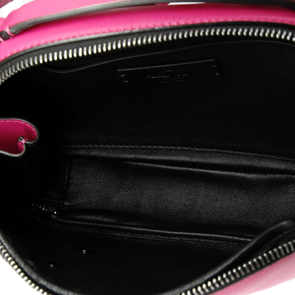VLogo Zip Around Camera Crossbody Bag Leather