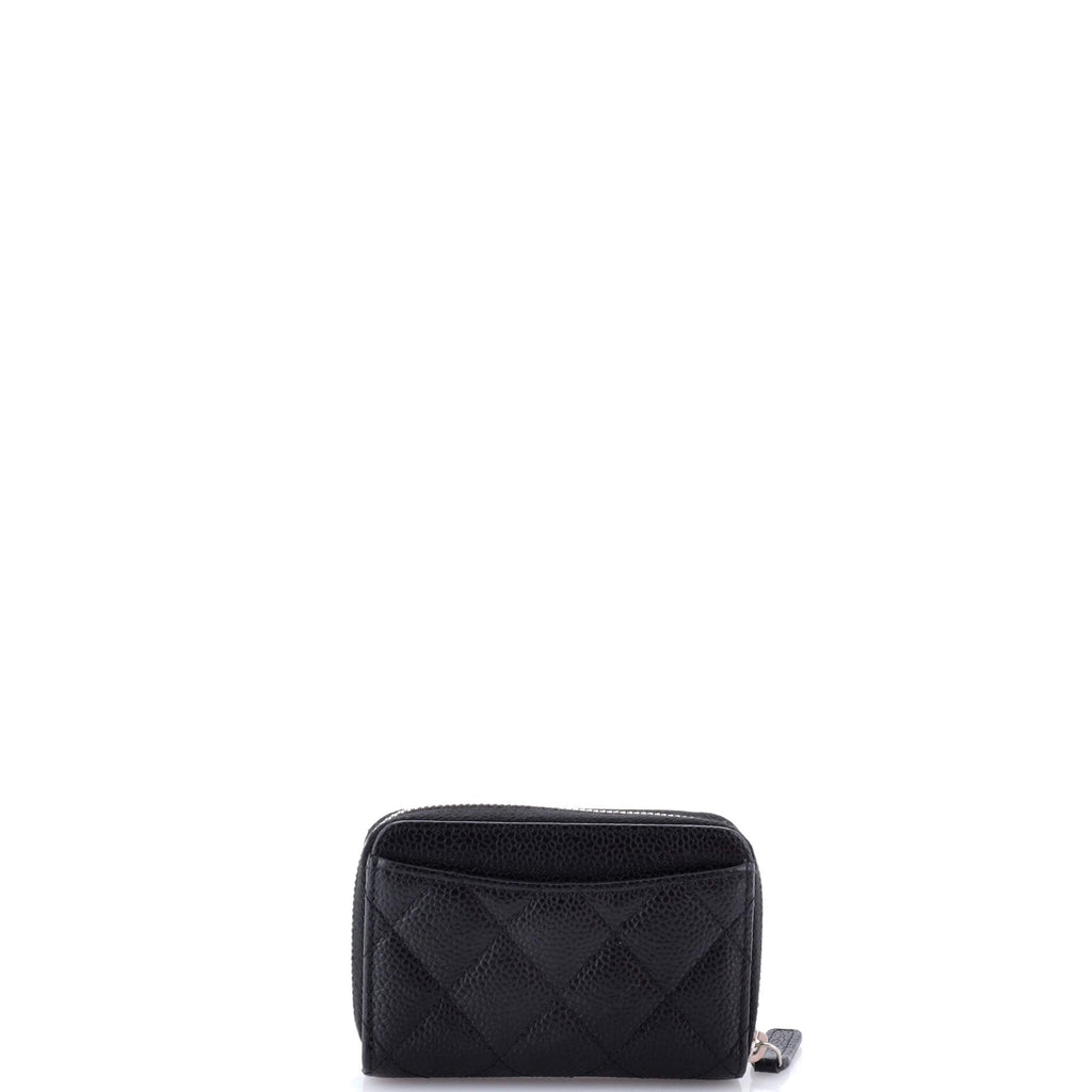 CC Zip Coin Purse Quilted Caviar Small