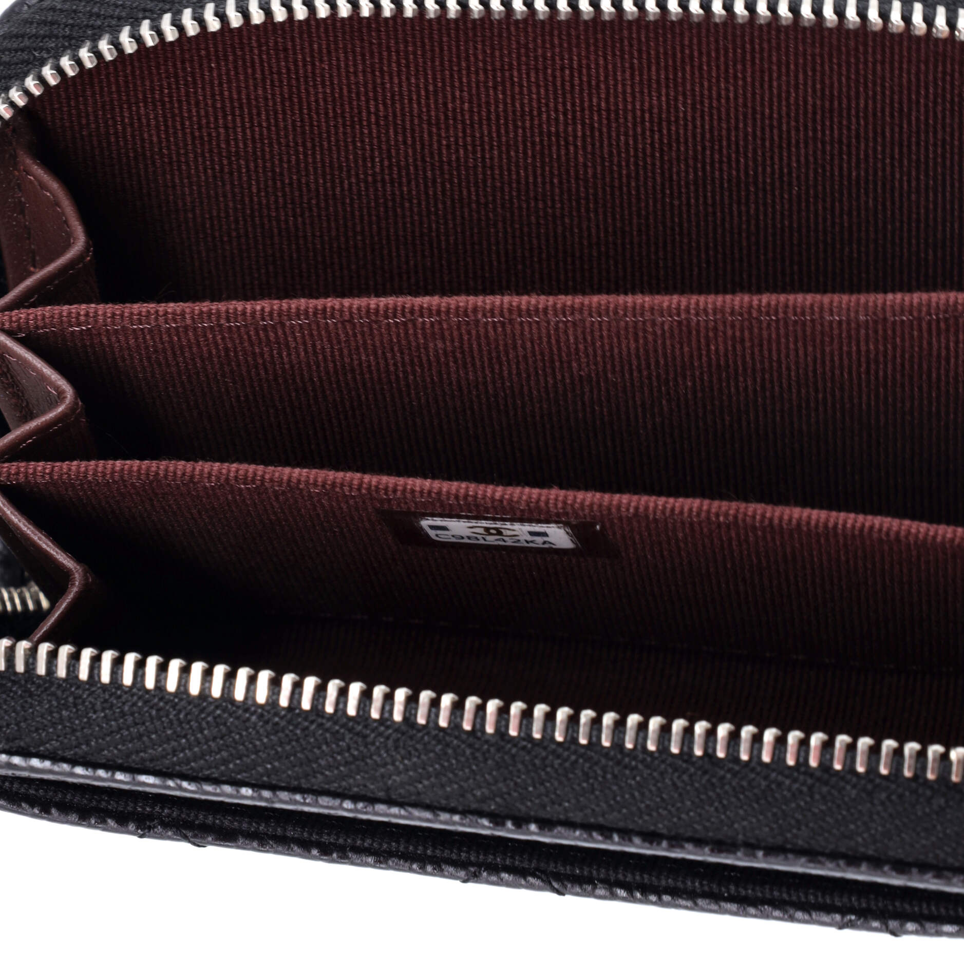 CC Zip Coin Purse Quilted Caviar Small