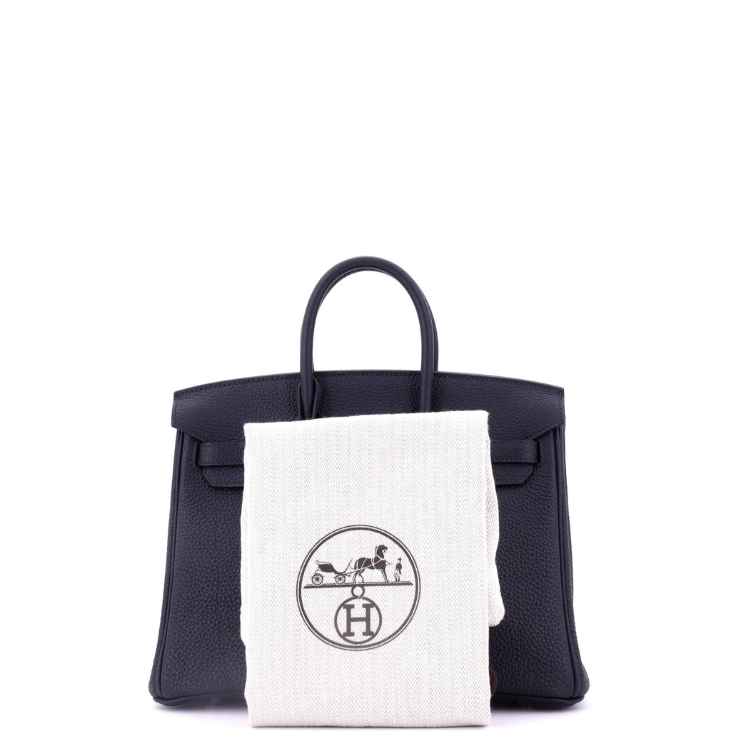 Birkin Handbag Bleu Nuit Togo with Palladium Hardware 25