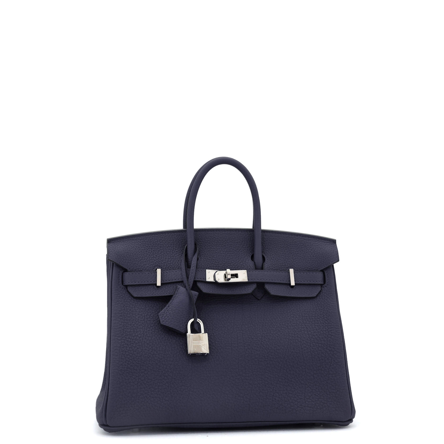 Birkin Handbag Bleu Nuit Togo with Palladium Hardware 25
