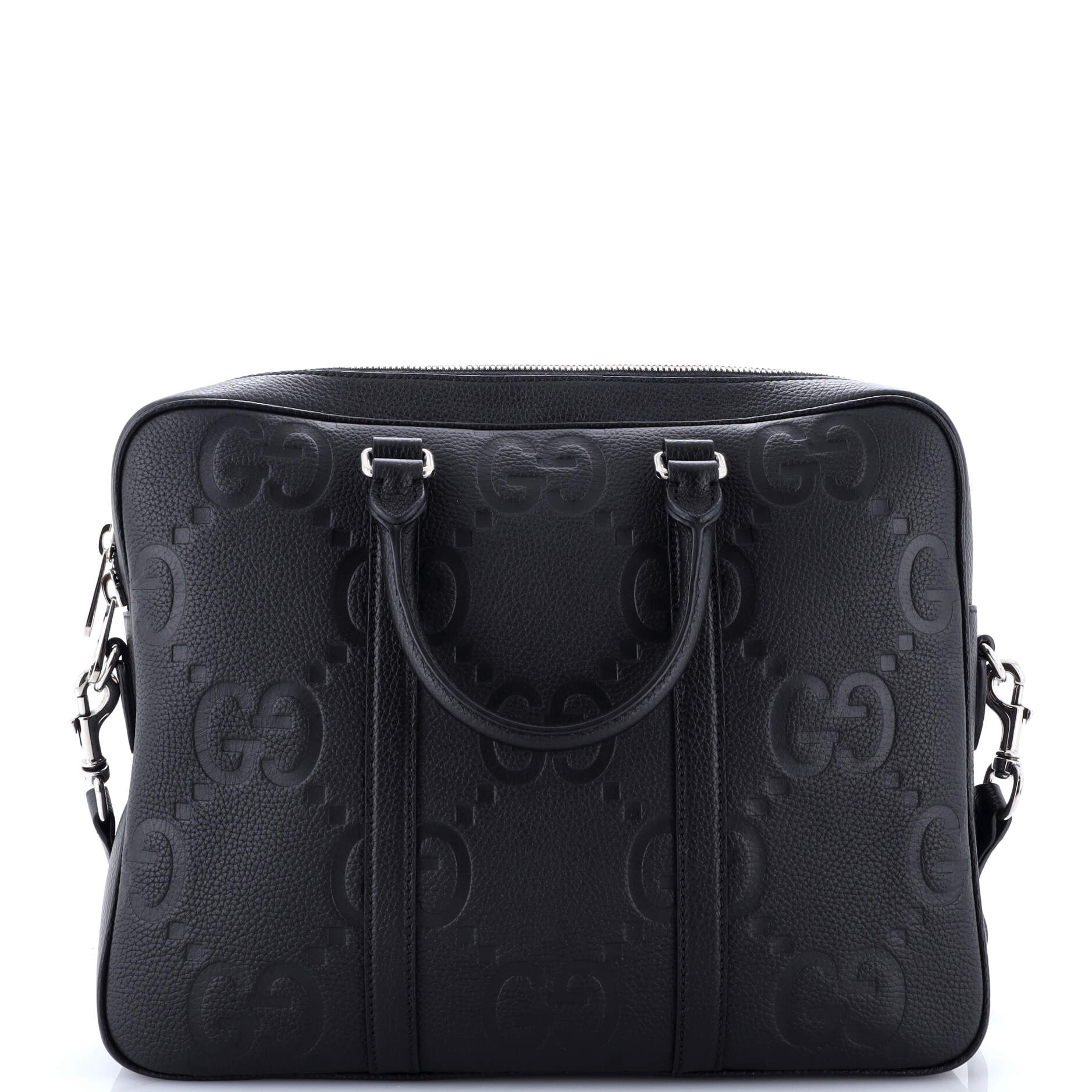 Convertible Briefcase Jumbo GG Embossed Leather