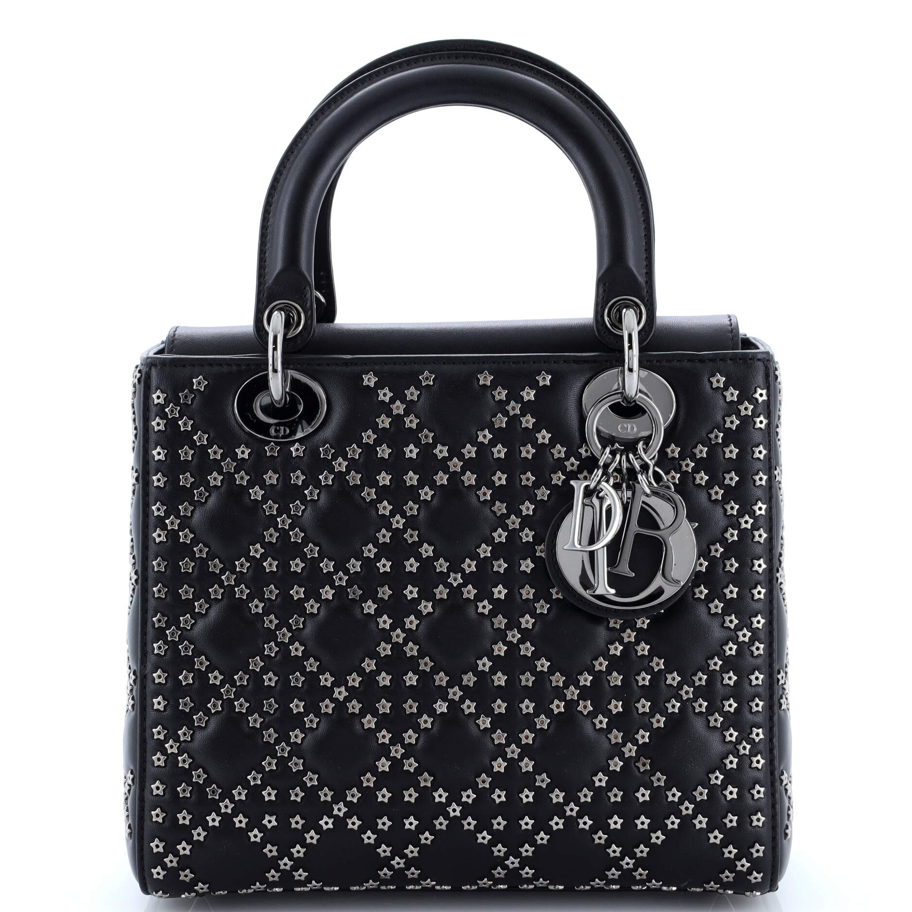 Lady Dior Bag Cannage Lucky Star Studded Lambskin Medium
