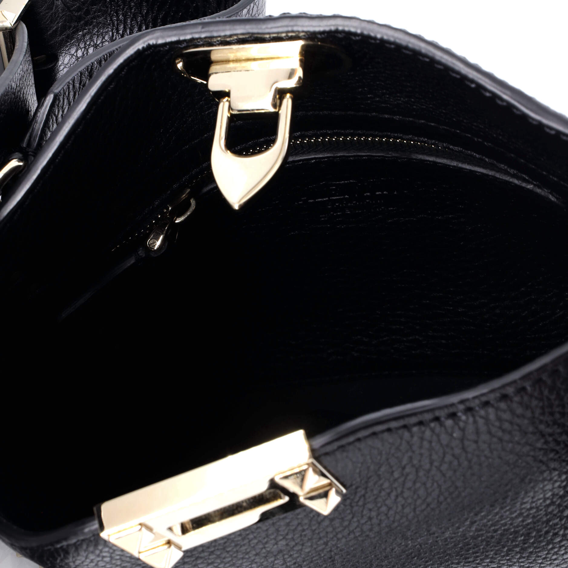 Rockstud Flip Lock Messenger Bag Leather Mini
