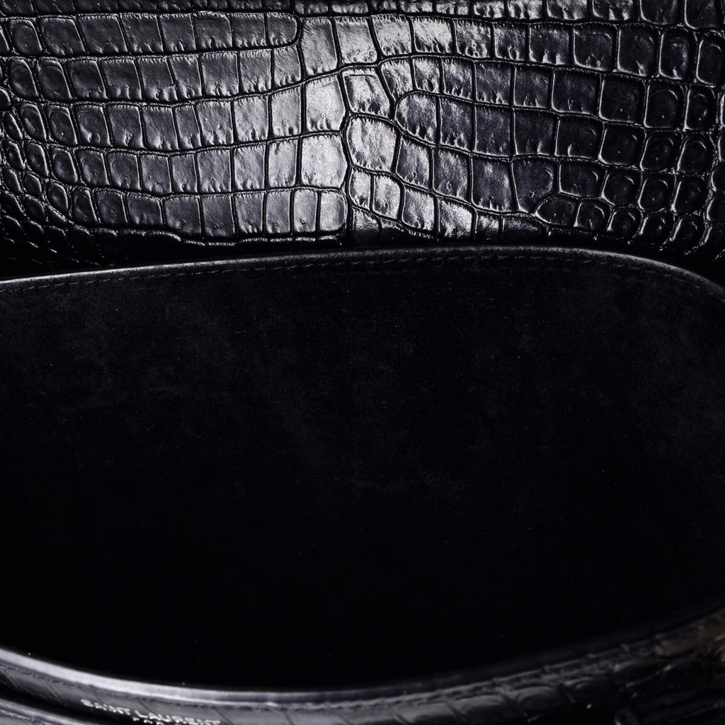 Sunset Crossbody Bag Crocodile Embossed Leather Medium
