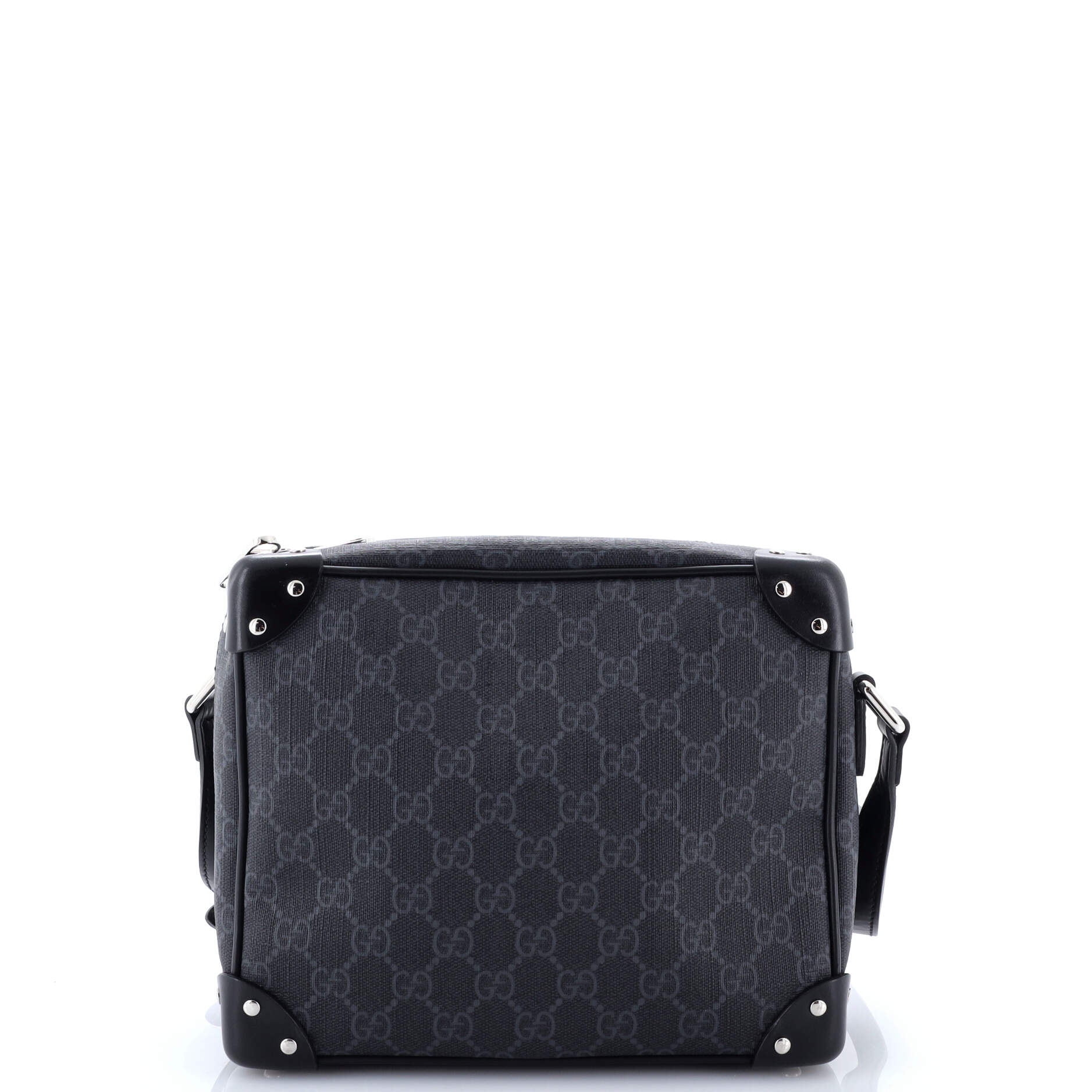 Trunk Shoulder Bag GG Coated Canvas with Studded Leather