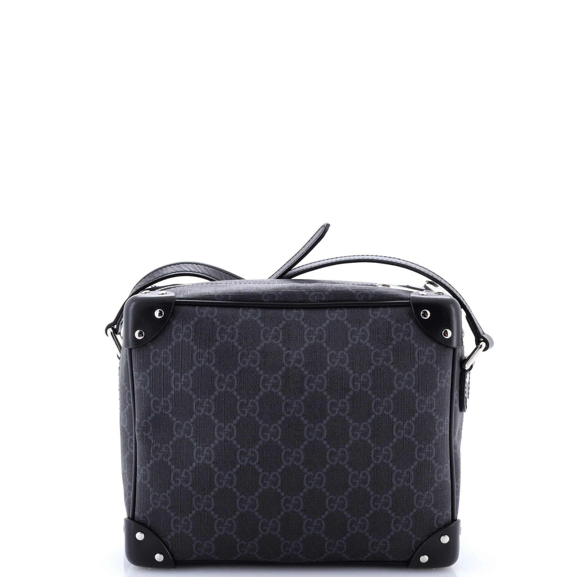 Trunk Shoulder Bag GG Coated Canvas with Studded Leather