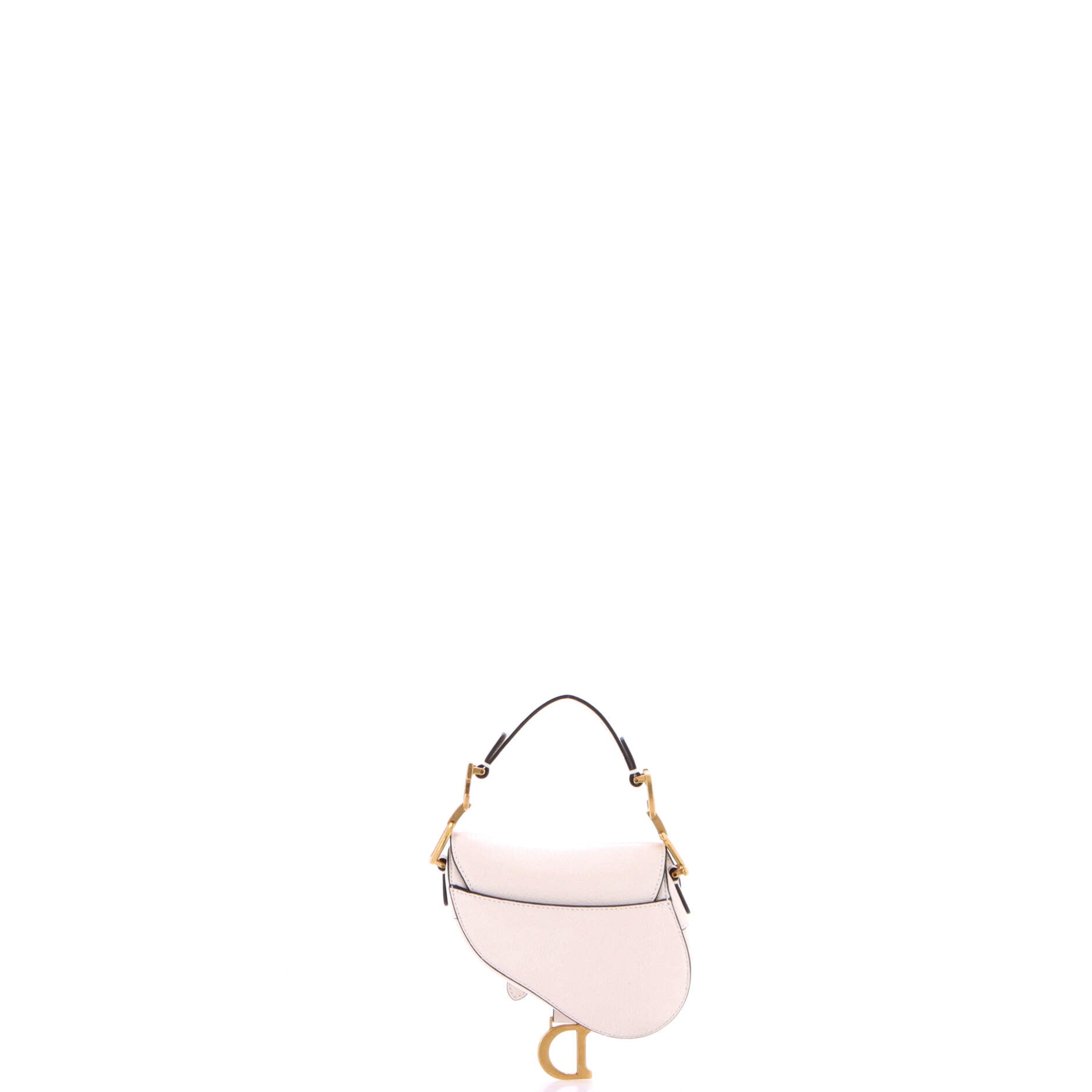 Saddle Handbag with Strap Leather Micro