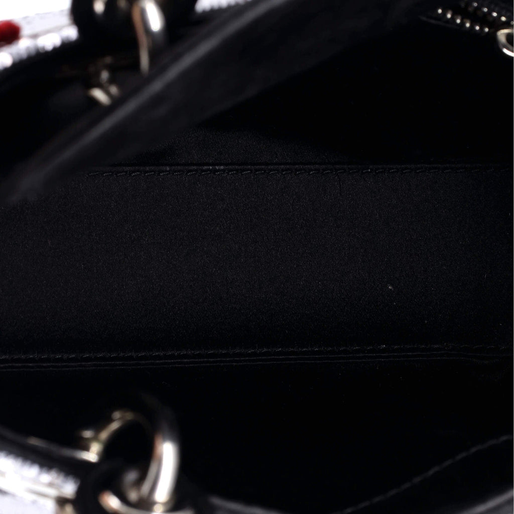 Lady Dior Bag Embellished Satin Mini