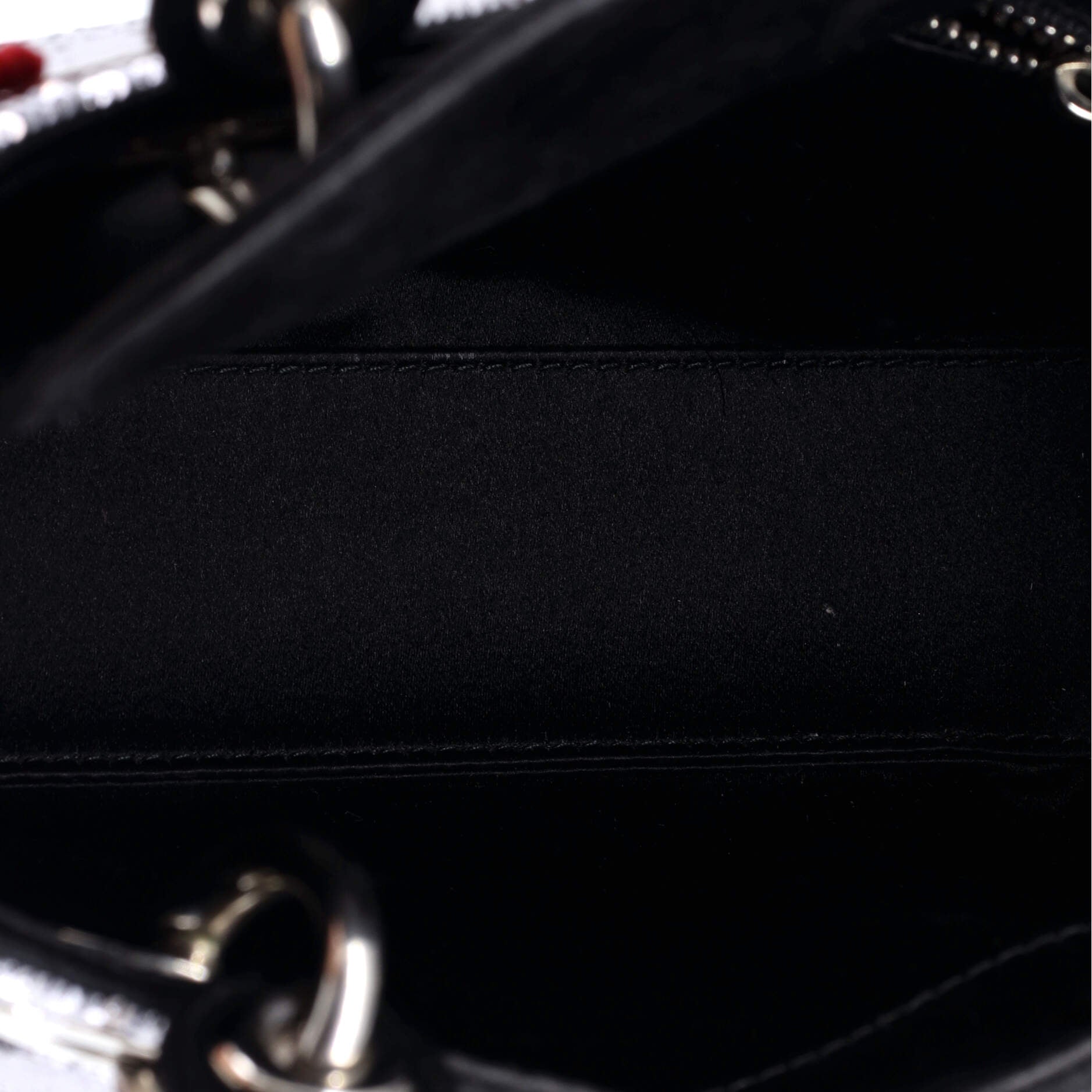 Lady Dior Bag Embellished Satin Mini