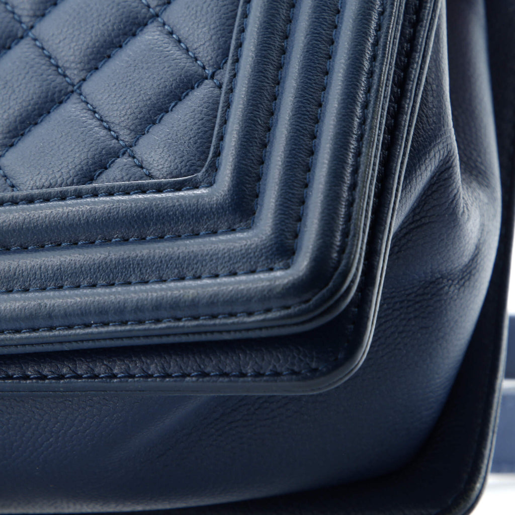Boy Flap Bag Quilted Caviar Old Medium