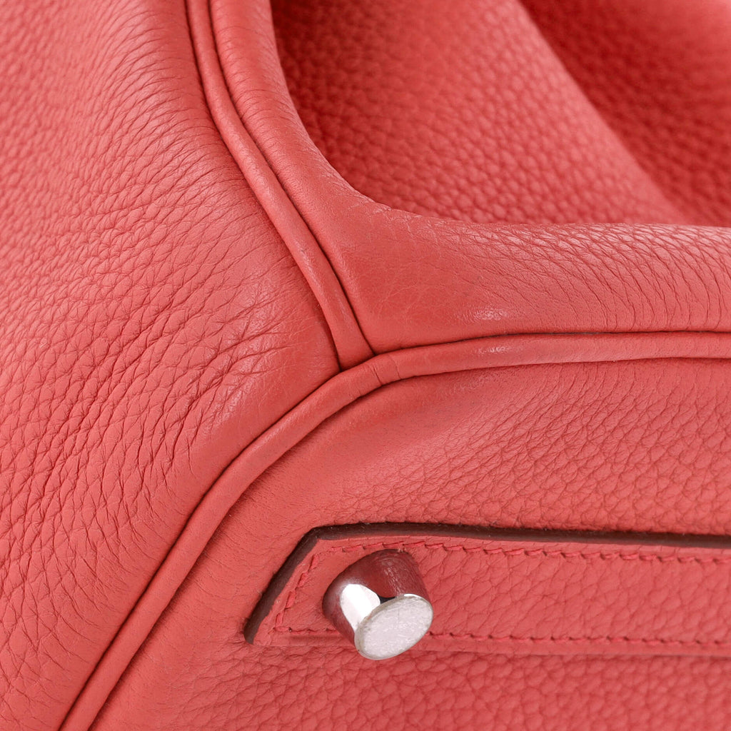 Birkin Handbag Bougainvillier Clemence with Palladium Hardware 30