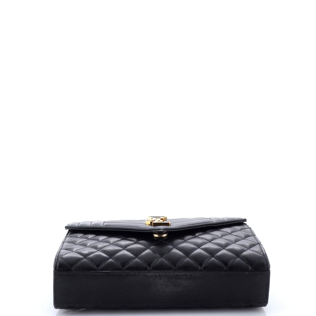 Classic Monogram Envelope Satchel Mixed Matelasse Leather Medium
