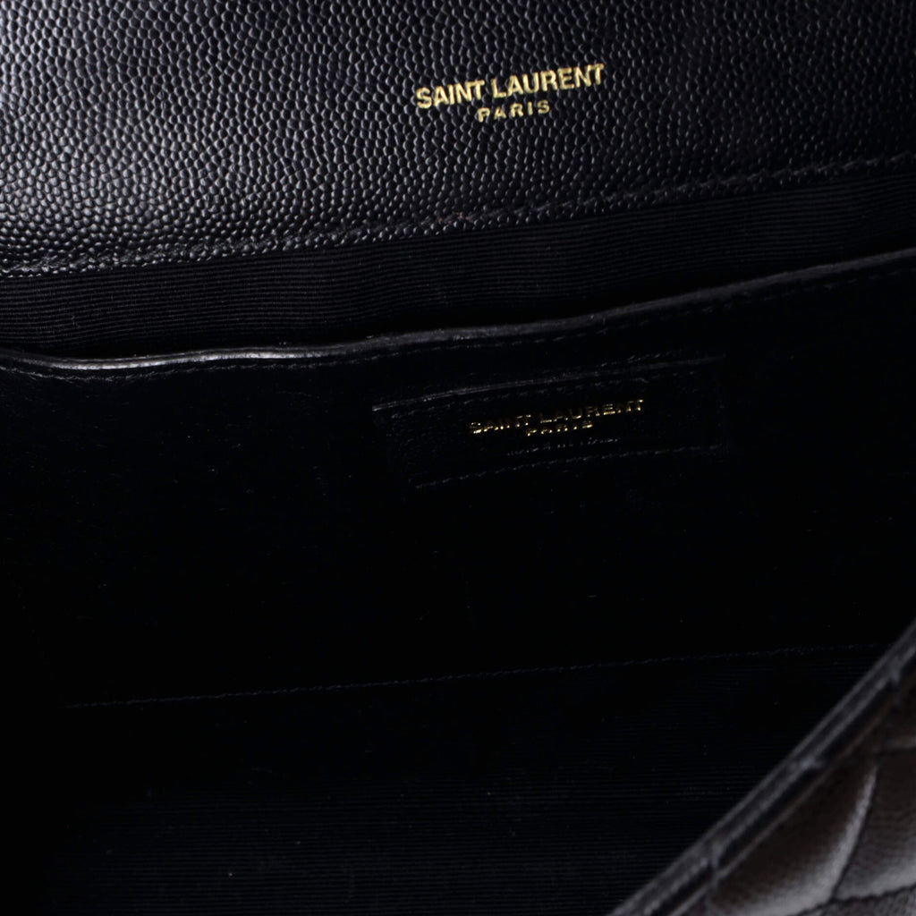 Classic Monogram Envelope Satchel Mixed Matelasse Leather Medium