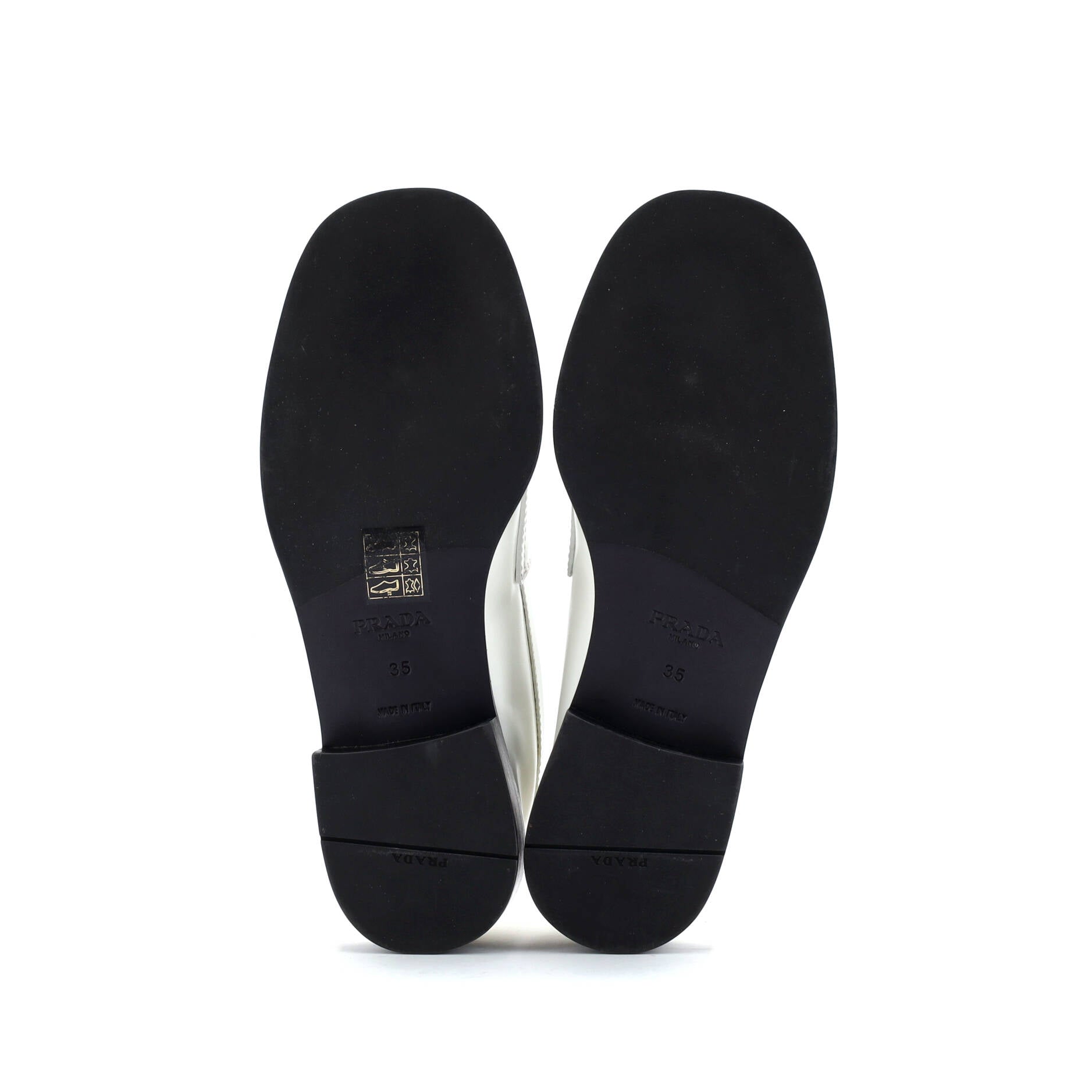 Women's Triangle Logo Loafers Spazzolato Leather
