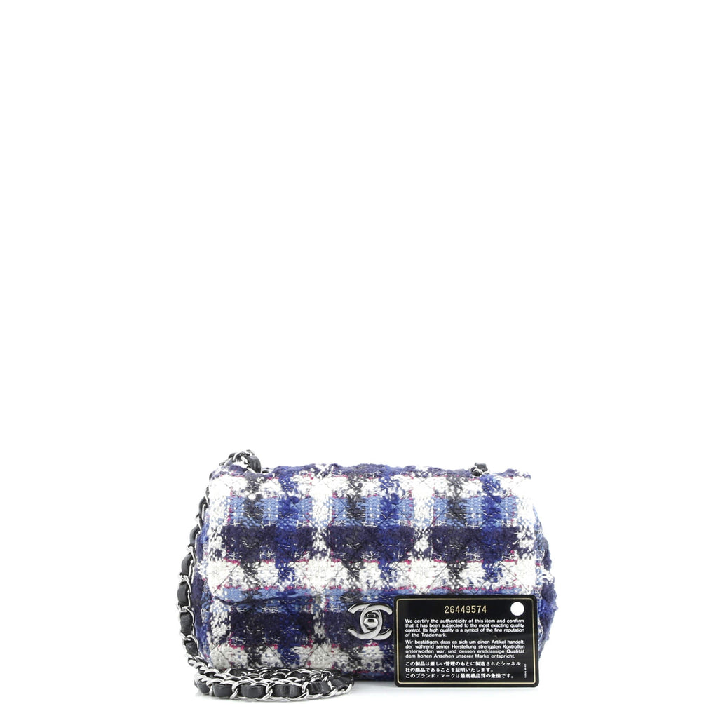 Classic Single Flap Bag Quilted Tweed Mini