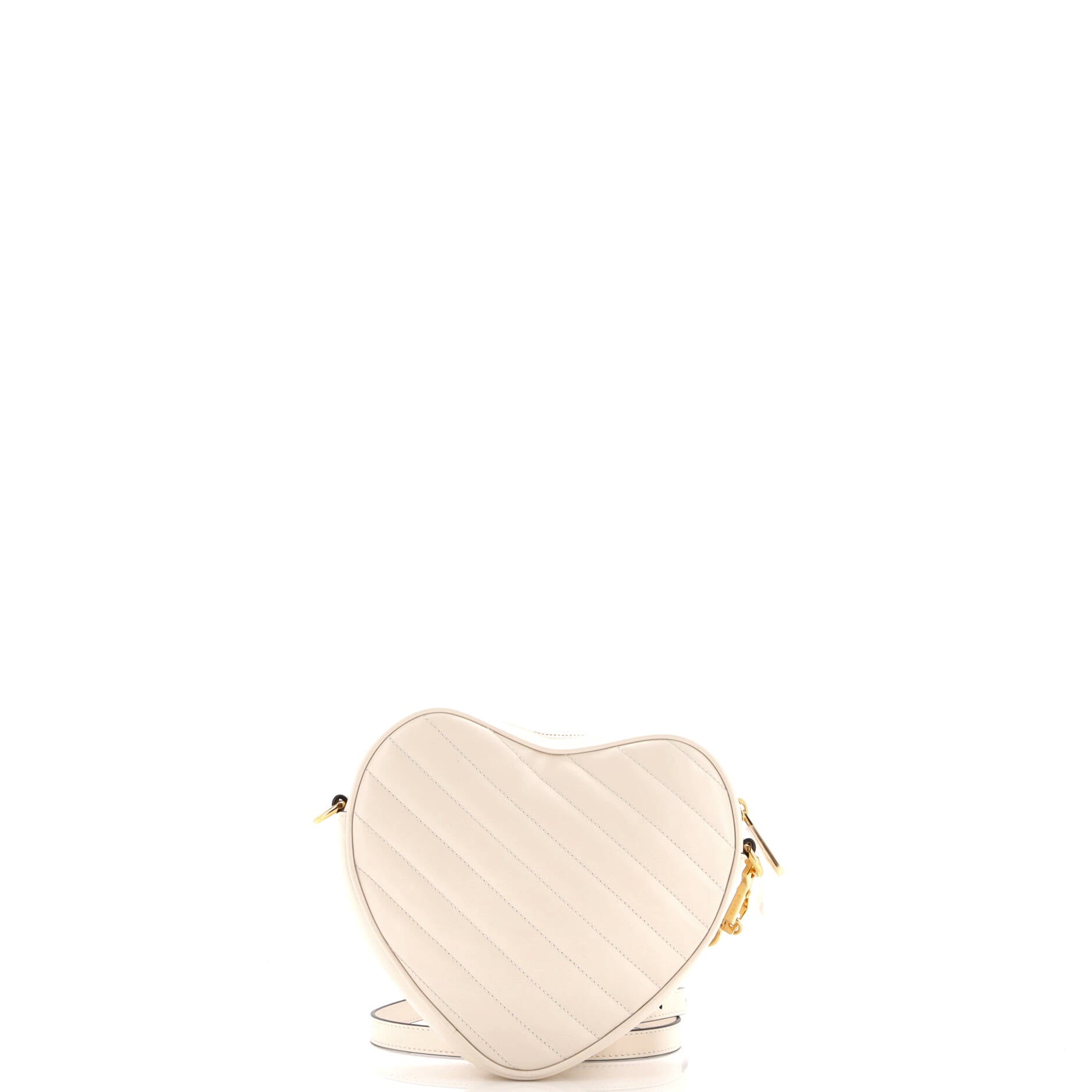 Interlocking G Heart Shoulder Bag Diagonal Quilted Leather Mini
