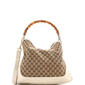 Diana Bamboo Shoulder Bag GG Canvas Medium