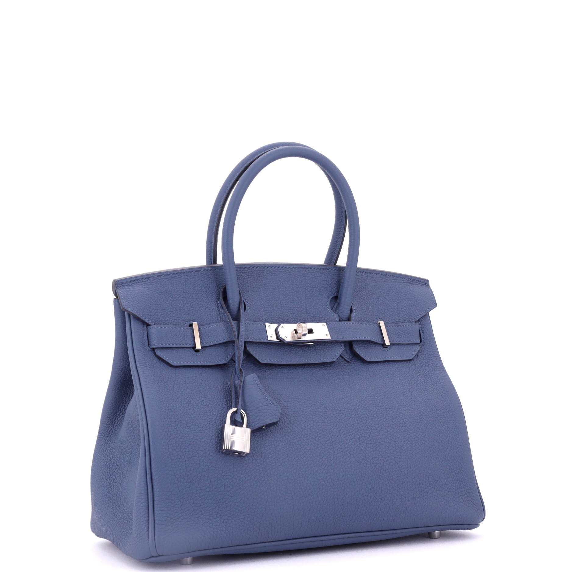 Birkin Handbag Bleu Brighton Togo with Palladium Hardware 30