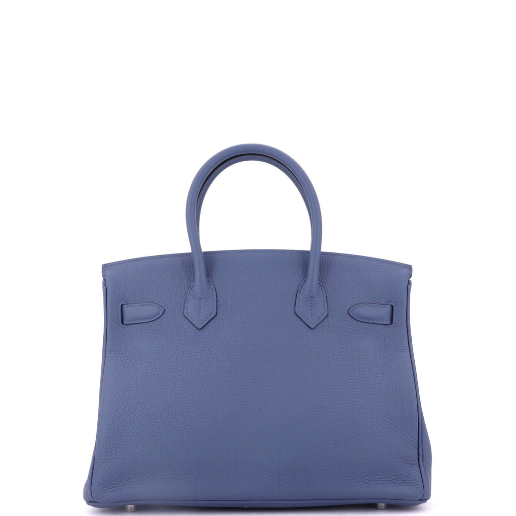 Birkin Handbag Bleu Brighton Togo with Palladium Hardware 30