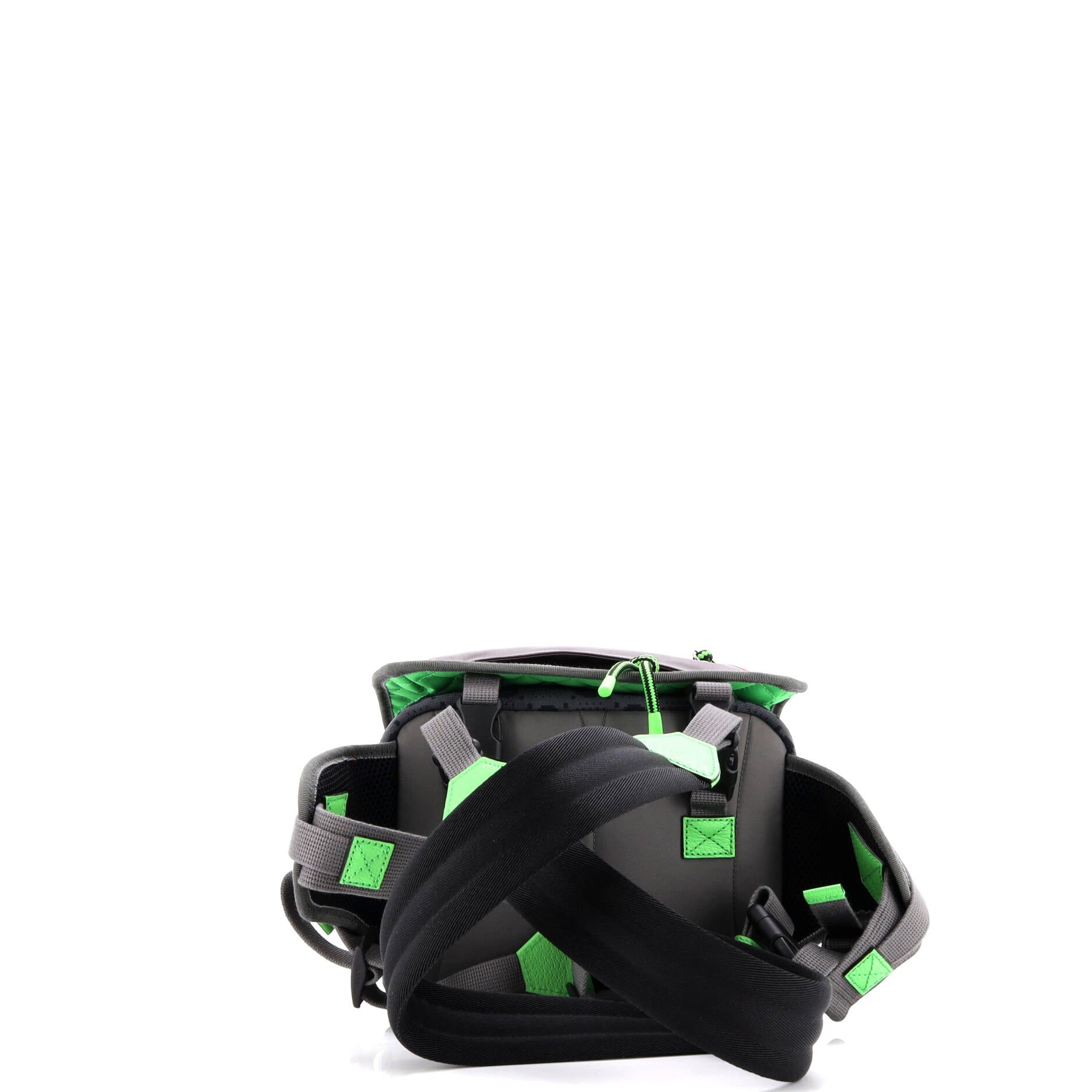 Buckle Flap Chest Strap Backpack GG Fabric with Rubber