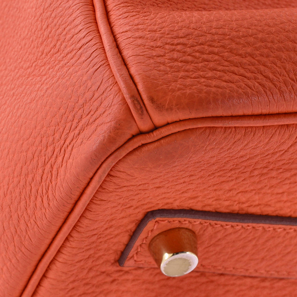 Birkin Handbag Orange Poppy Togo with Gold Hardware 35