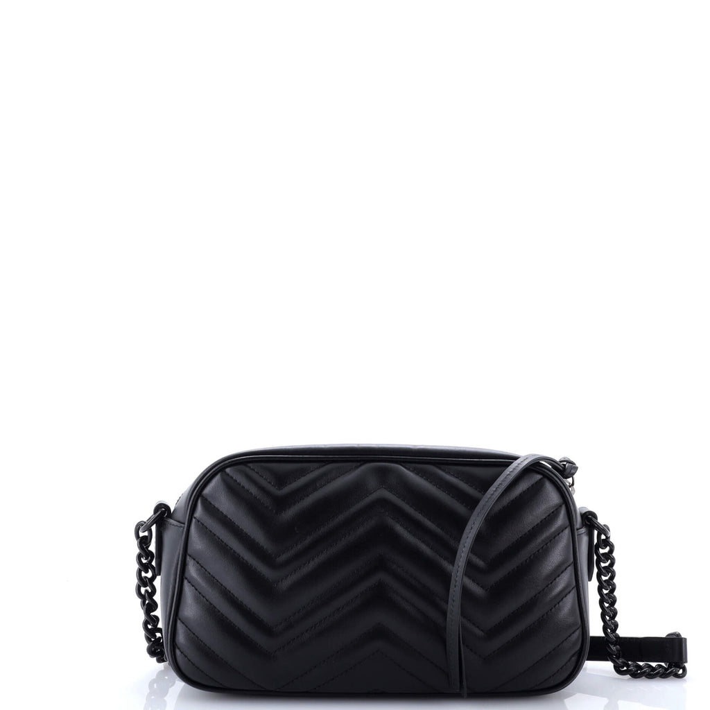 GG Marmont Monochrome Shoulder Bag Matelasse Leather Small