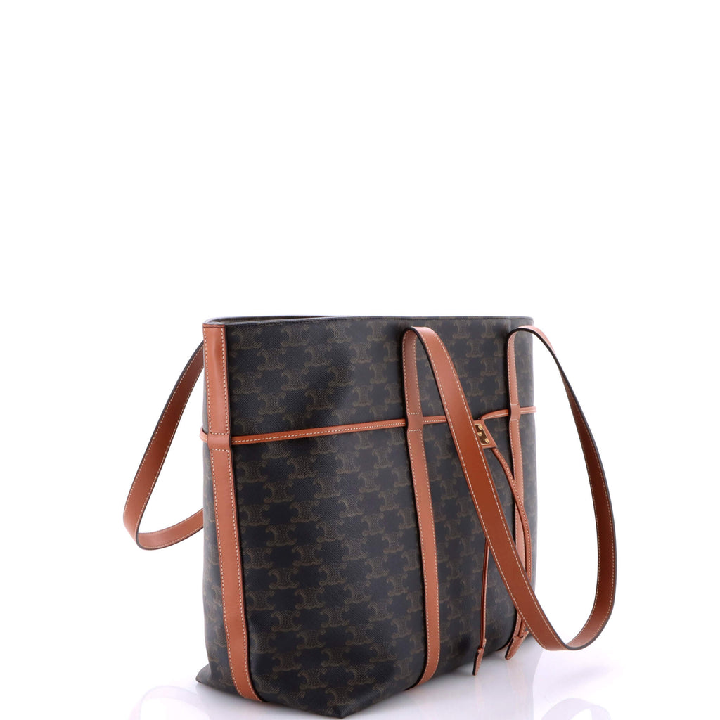 Cabas Drawstring Tote Triomphe Coated Canvas