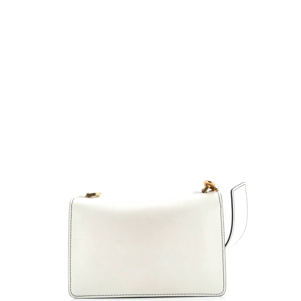 J'Adior Flap Bag with Strap Leather Medium