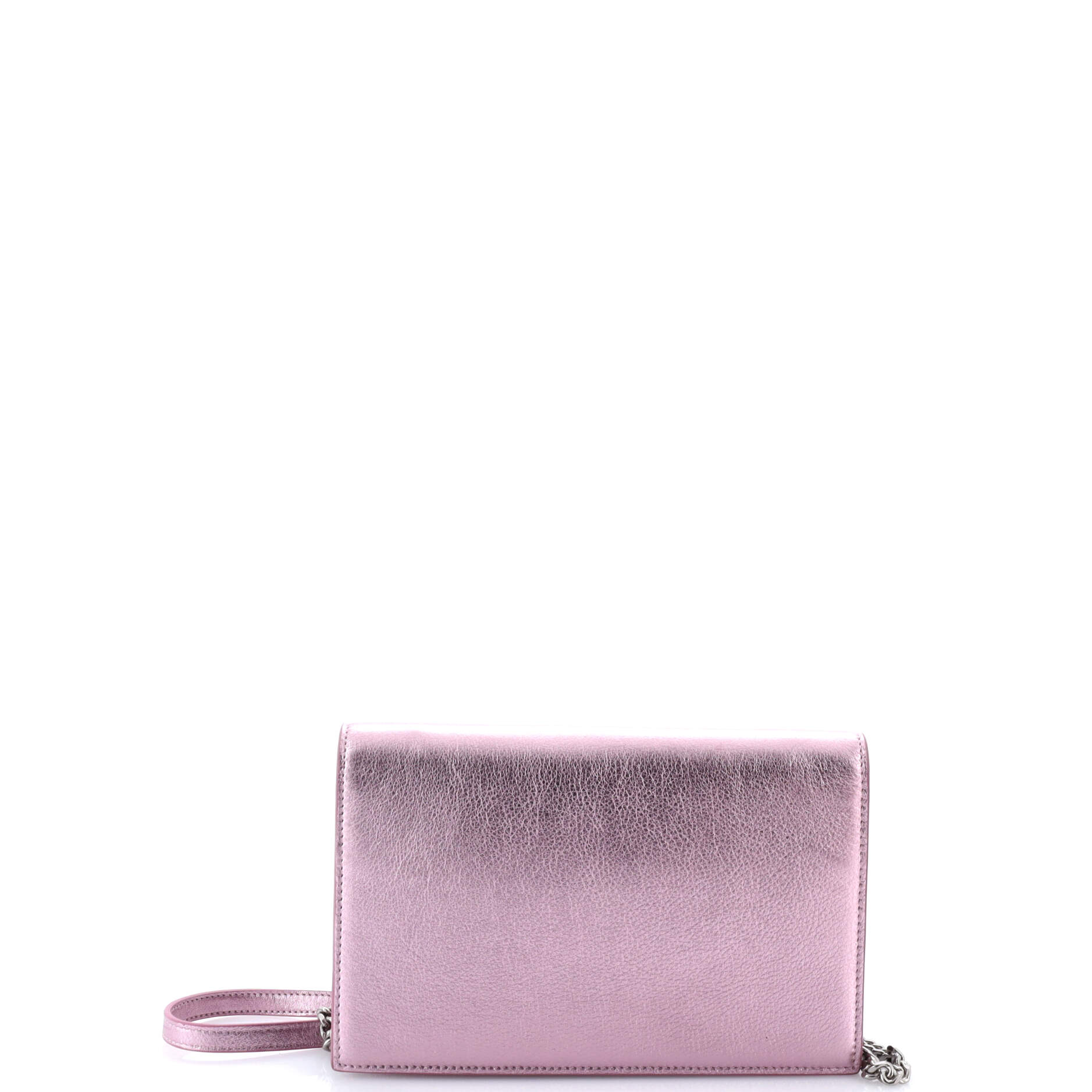 Classic Monogram Wallet on Chain Leather Small