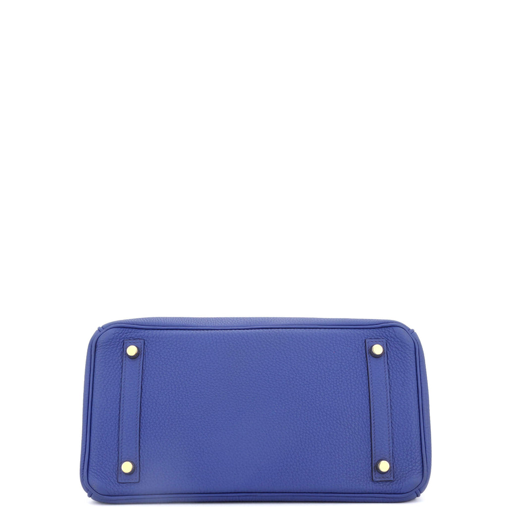 Birkin Handbag Bleu Royal Togo with Gold Hardware 30