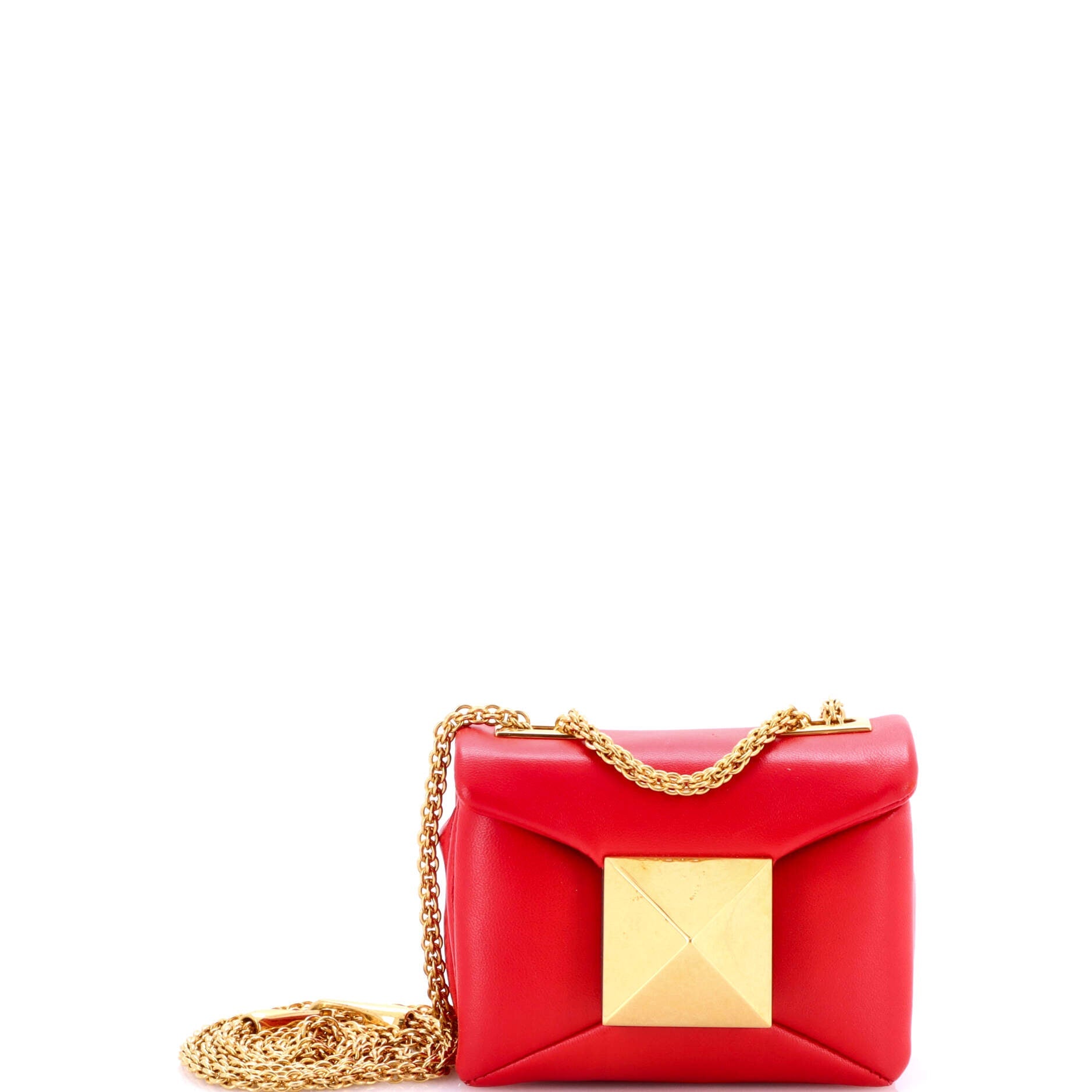 One Stud Chain Flap Bag Leather Micro