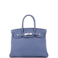 Birkin Handbag Bleu Brighton Togo with Palladium Hardware 30