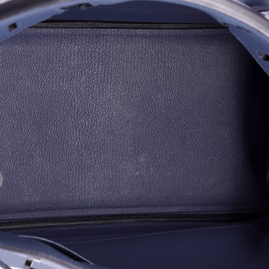 Birkin Handbag Bleu Brighton Togo with Palladium Hardware 30