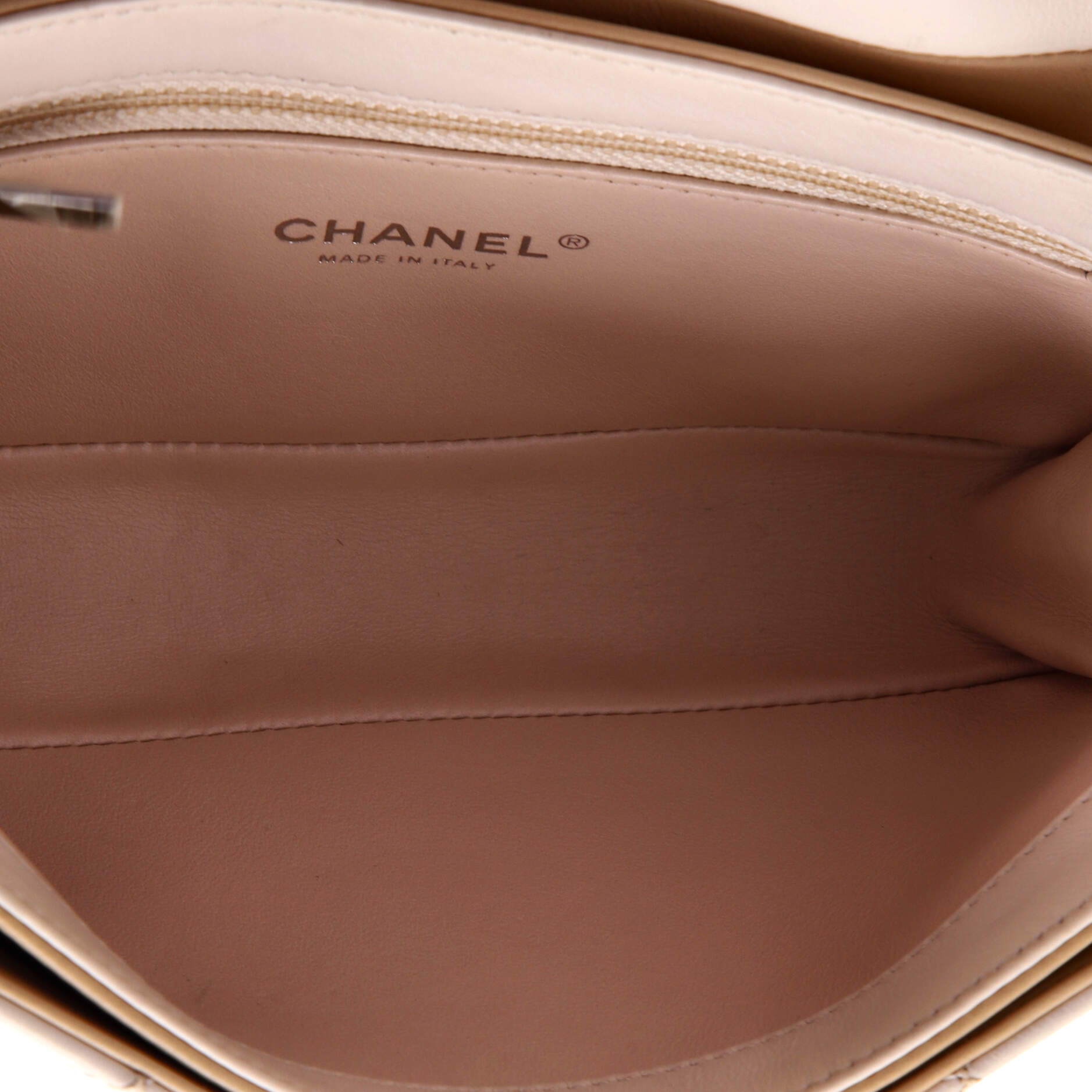 CC Chain Flap Shoulder Bag Quilted Calfskin Small