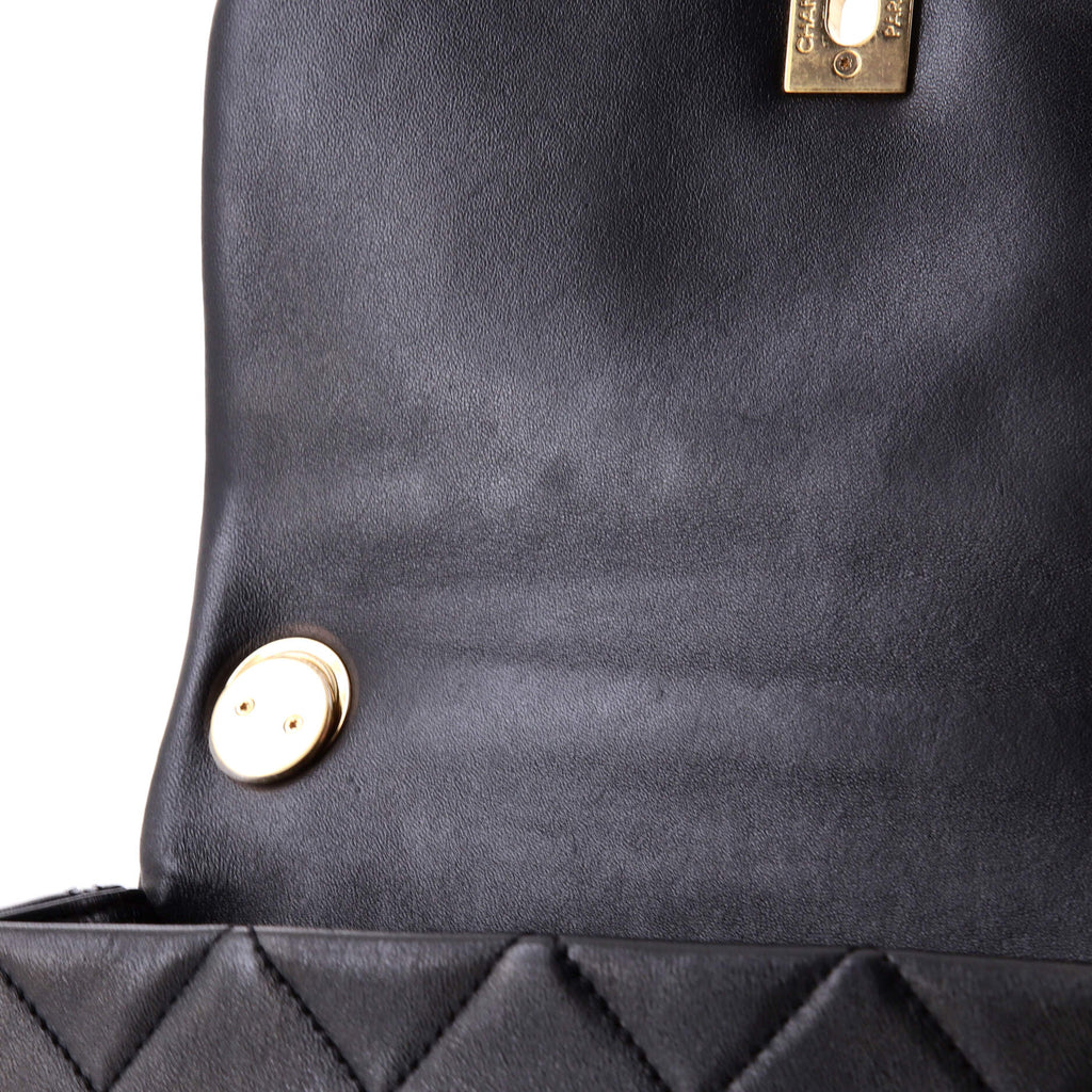 Color Match Multicolor Flap Bag Quilted Lambskin Small