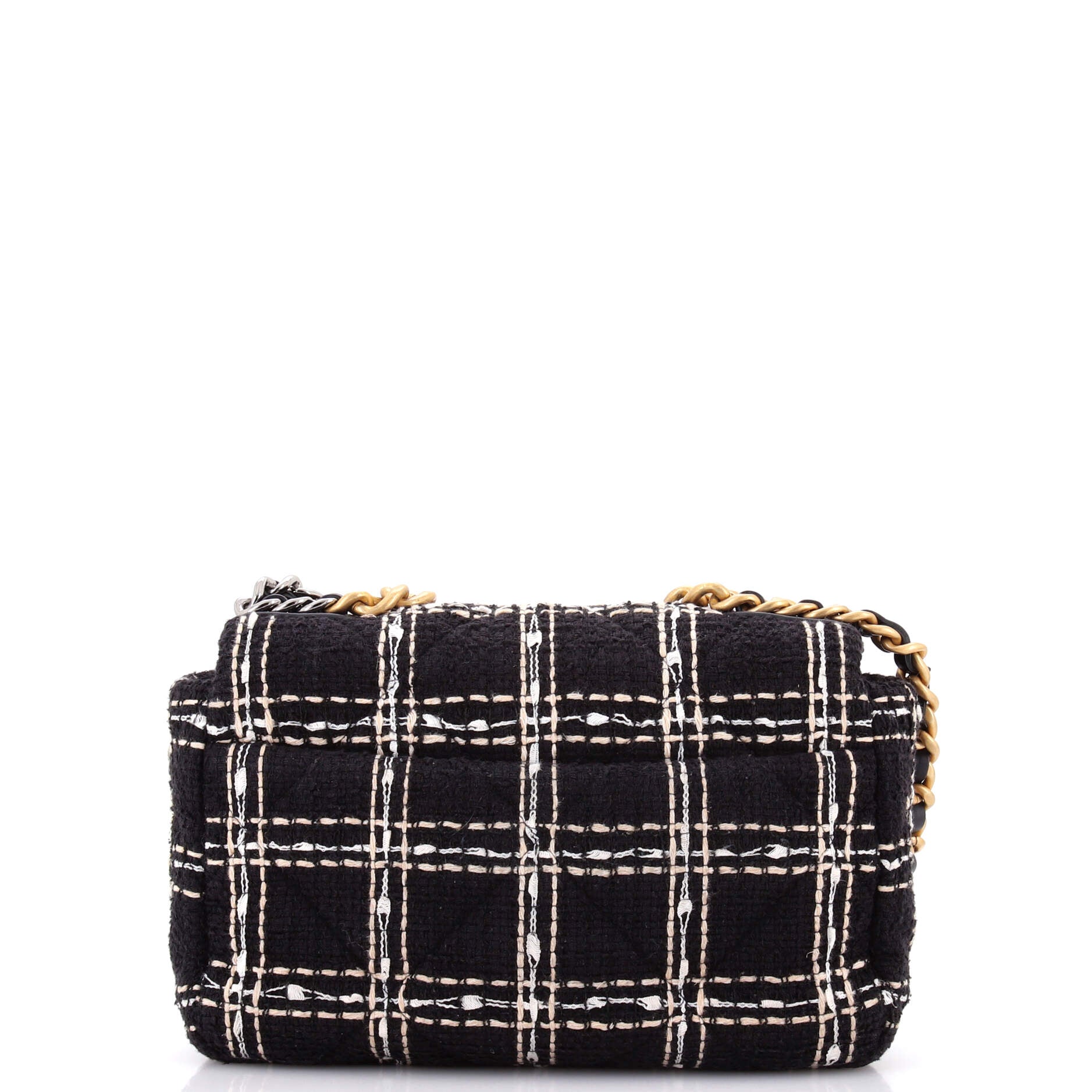 19 Flap Bag Quilted Tweed Medium