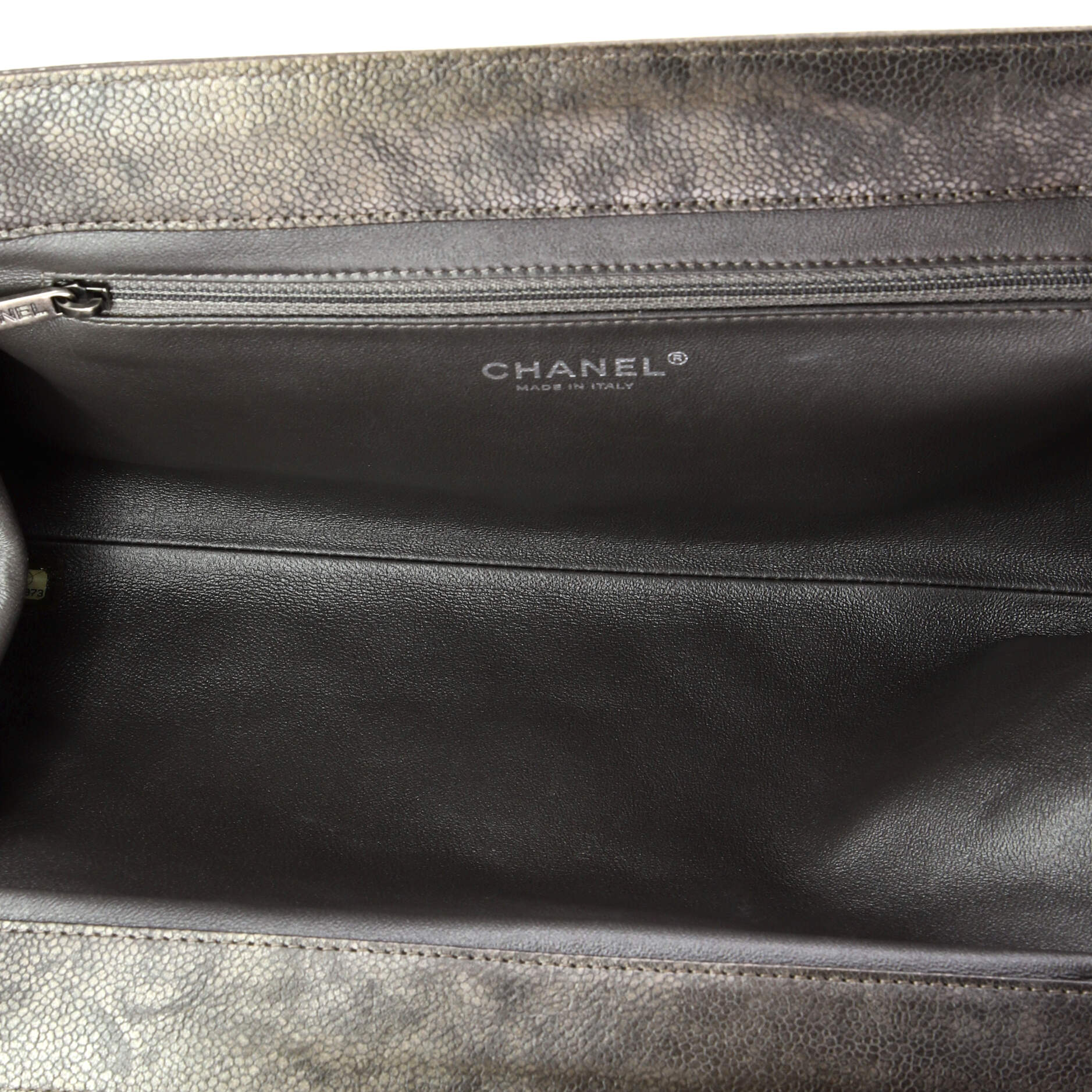 CC Frame Clutch Quilted Caviar Large