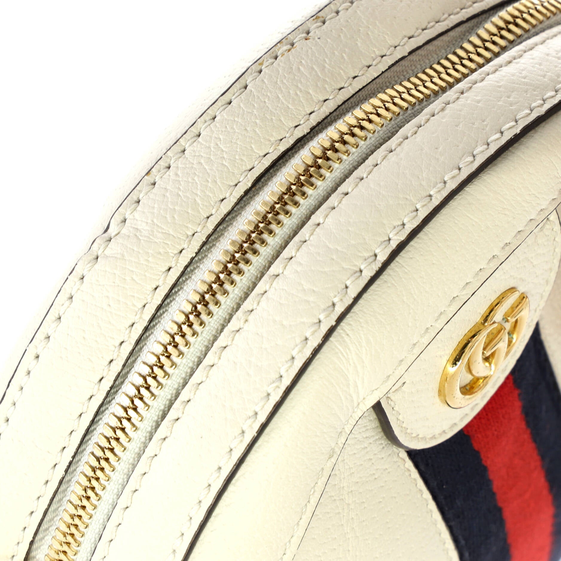 Ophidia Round Shoulder Bag Leather Mini